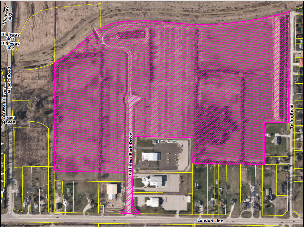 Sarnia 402 Business Park Extents Map